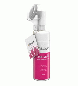 فوم پاک‌کننده صورت ویتالیر مدل Sensivit مناسب پوست حساس حجم ۱۵۰ میلی‌لیتر